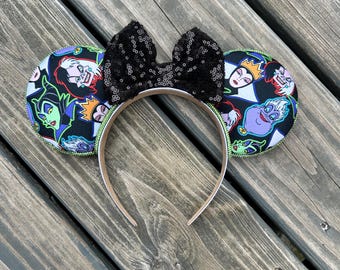 Villain Ears Maleficent Ursula Evil Queen Cruella