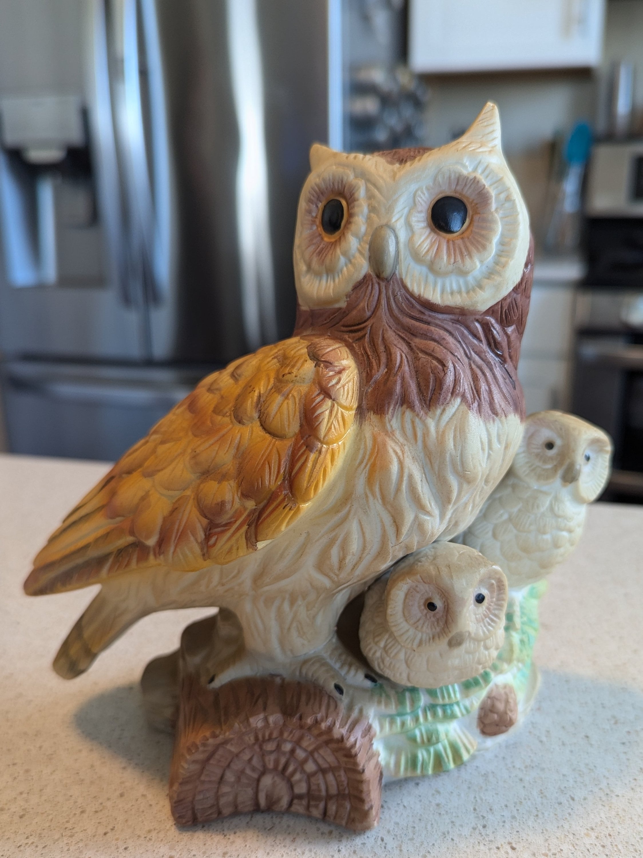 Vintage Owls Ceramic Figurine