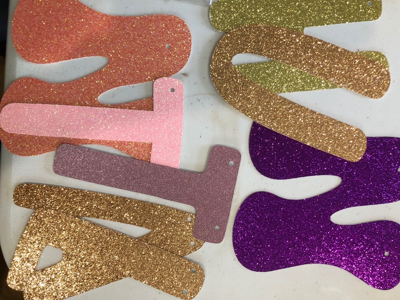 Final Fiesta glitter party banner - bachelorette wedding party banner image 2