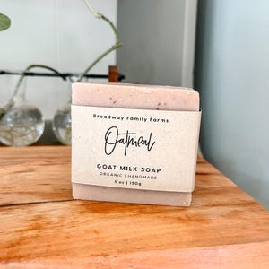Oatmeal Milk and Honey Goat Milk Handmade Soap | 5 oz soap bar - handmade soap bar