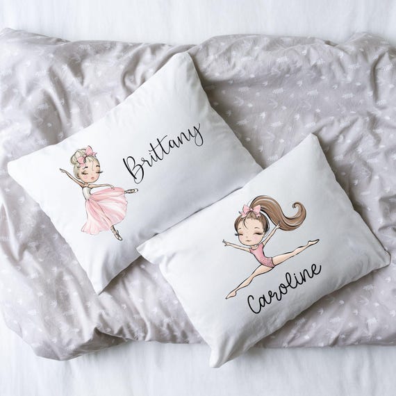 Little Girl Personalized Pillow Case, Custom Flower Child Pillow