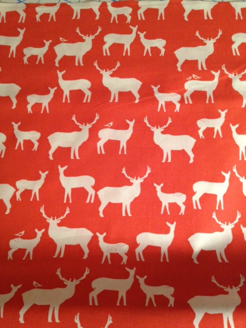 Deer fabric by the yard Birch Fabrics Elk Fam Coral Etsy