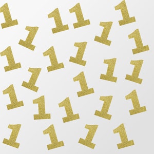 Birthday Number 1 Glitter Confetti shapes - glitter party table confetti