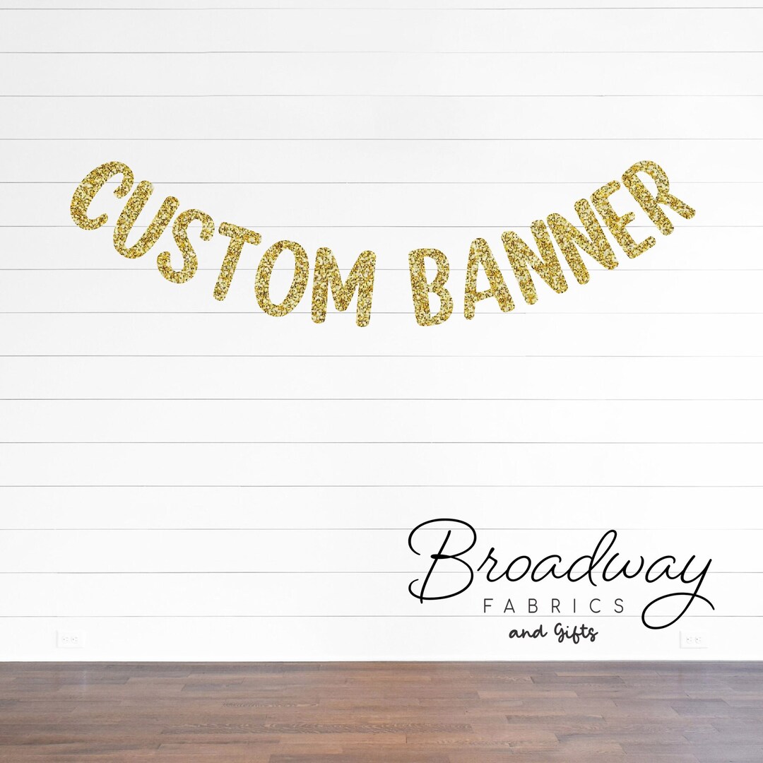 Custom Glitter Banner Party Banner Room Decor Banner Baby Shower Banner