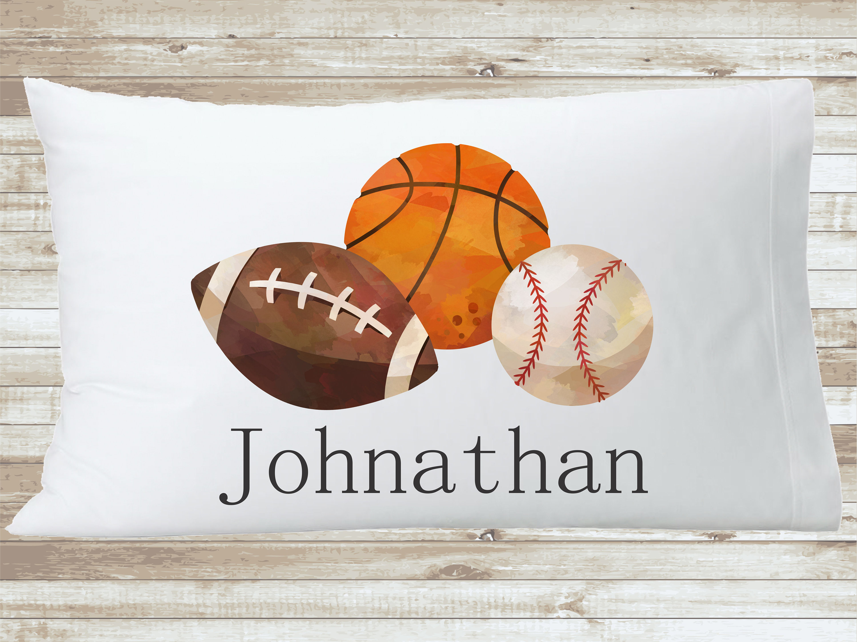 Personalisiertes Sport-Kissen – All Star Design Für Jungen, 13x20 Zoll, Mikrofaser, Mit Namen