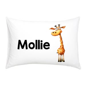 Giraffe Funny Animals Personalized Kids Pillowcase - custom pillowcase kids room decor