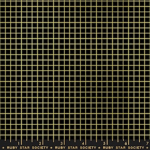 Black gold grid fabric - Ruby Star Society black gold grid quilt cotton - by the yard