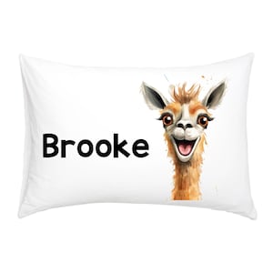 Llama Funny Animals Personalized Kids Pillowcase - custom pillowcase kids room decor