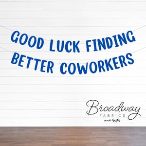 Coworkers Good bye work party banner - Custom Glitter Party Banner