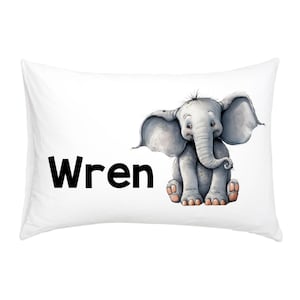 Elephant Funny Animals Personalized Kids Pillowcase - custom pillowcase kids room decor