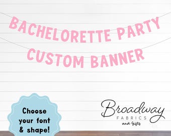 Banner de purpurina personalizado para despedida de soltera: elige la forma de tu fuente Banner de fiesta Habitación Destino Despedida de soltera