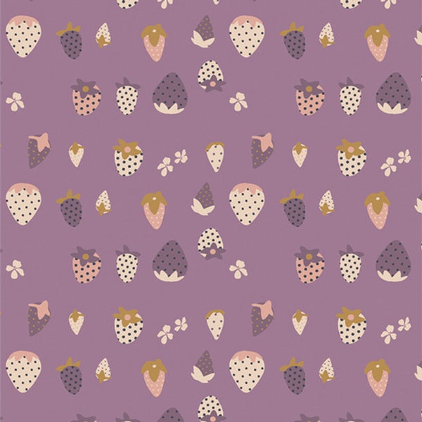 Lavender Berries cotton fabric Picking Berries AGF quilting cotton QTR YD