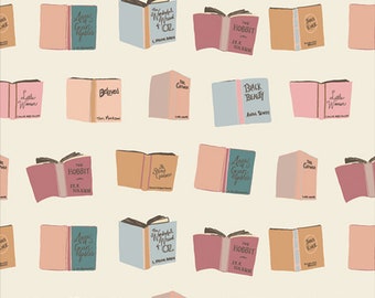 Reading Books Passport - Bookish AGF soft quilting cotton fabric Sold by the yard
