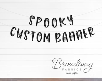 Custom Spooky Halloween Party Banner - Glitter Party Banner