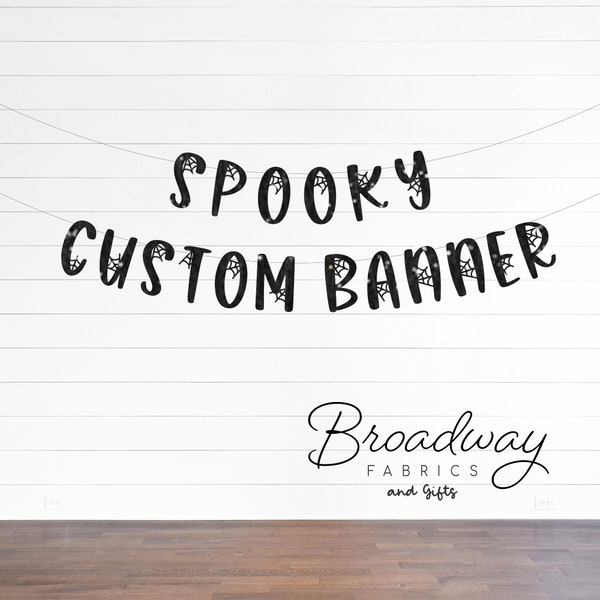 Custom Spooky Halloween Party Banner - Glitter Party Banner