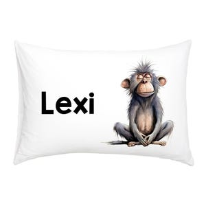 Monkey Funny Animals Personalized Kids Pillowcase - custom pillowcase kids room decor