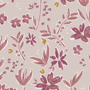 Purple floral fabric - Blakes Mayfair Art Gallery Fabrics cotton - by the yard