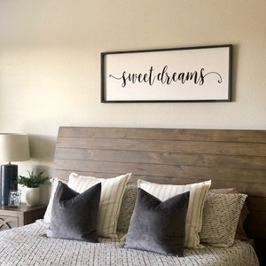 Sweet Dreams Bedroom Farmhouse Wooden Rustic Sign