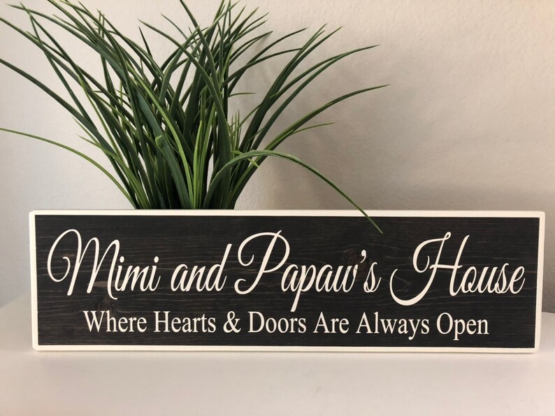 Nana and Papa's House Wooden Wood Sign Grandparents Etsy
