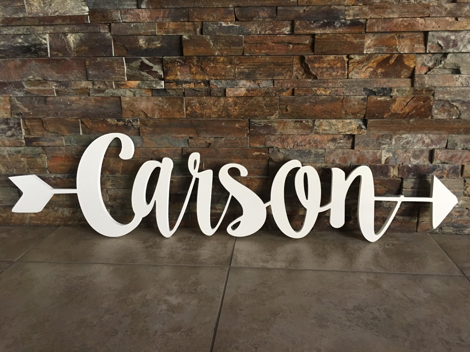 Kids Name CutOut Sign with Arrow Etsy