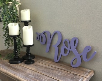 Custom Cursive CNC Name Large Family Cut Out Child Sign