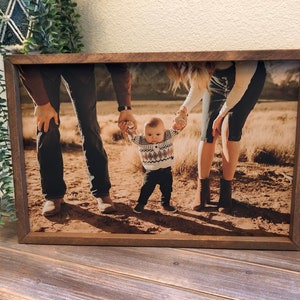 Custom Wood Framed Farmhouse Sign, Portrait, Photo, Family Picture, Custom Picture