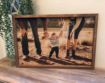 Custom Wood Framed Farmhouse Sign, Portrait, Photo, Family Picture, Custom Picture