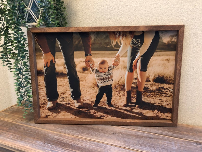 Custom Wood Framed Farmhouse Sign, Portrait, Photo, Family Picture, Custom Picture 