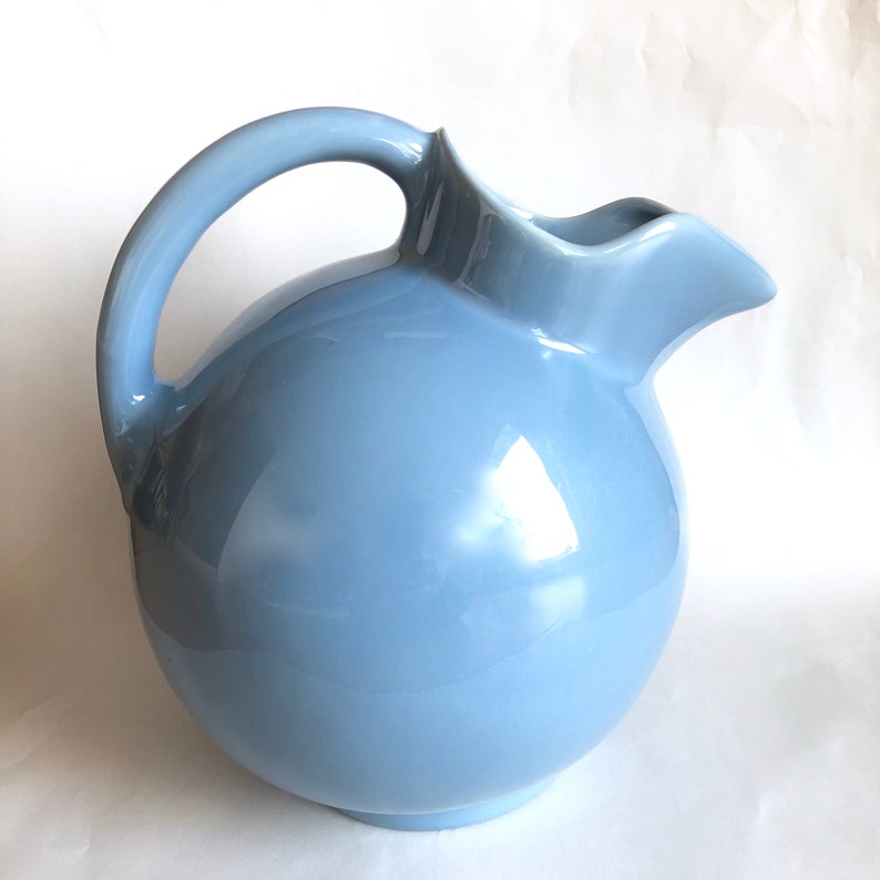 Delphinium Light Blue 1930s Pacific Pottery Hostessware Ball Pitcher 9