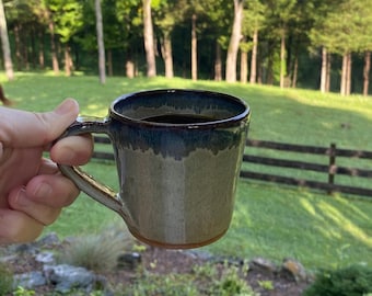 Moss green ceramic mug