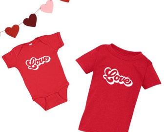 Happy Valentines Love Shirt - Loved TShirt - Loved Valentine Shirt - I Am Loved Baby Bodysuit - Retro Valentine - Be Mine Valentine - Heart