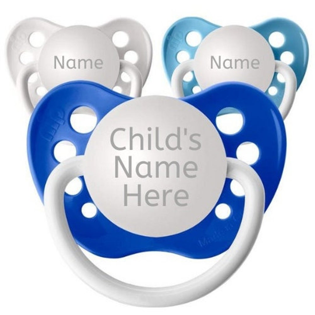 3 Engraved Baby Name Binkies Pacifier Custom Gift Set for Etsy