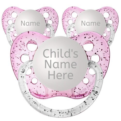 Silicone Binkies for Baby Girl Dummies Baby Girl Name Etsy UK