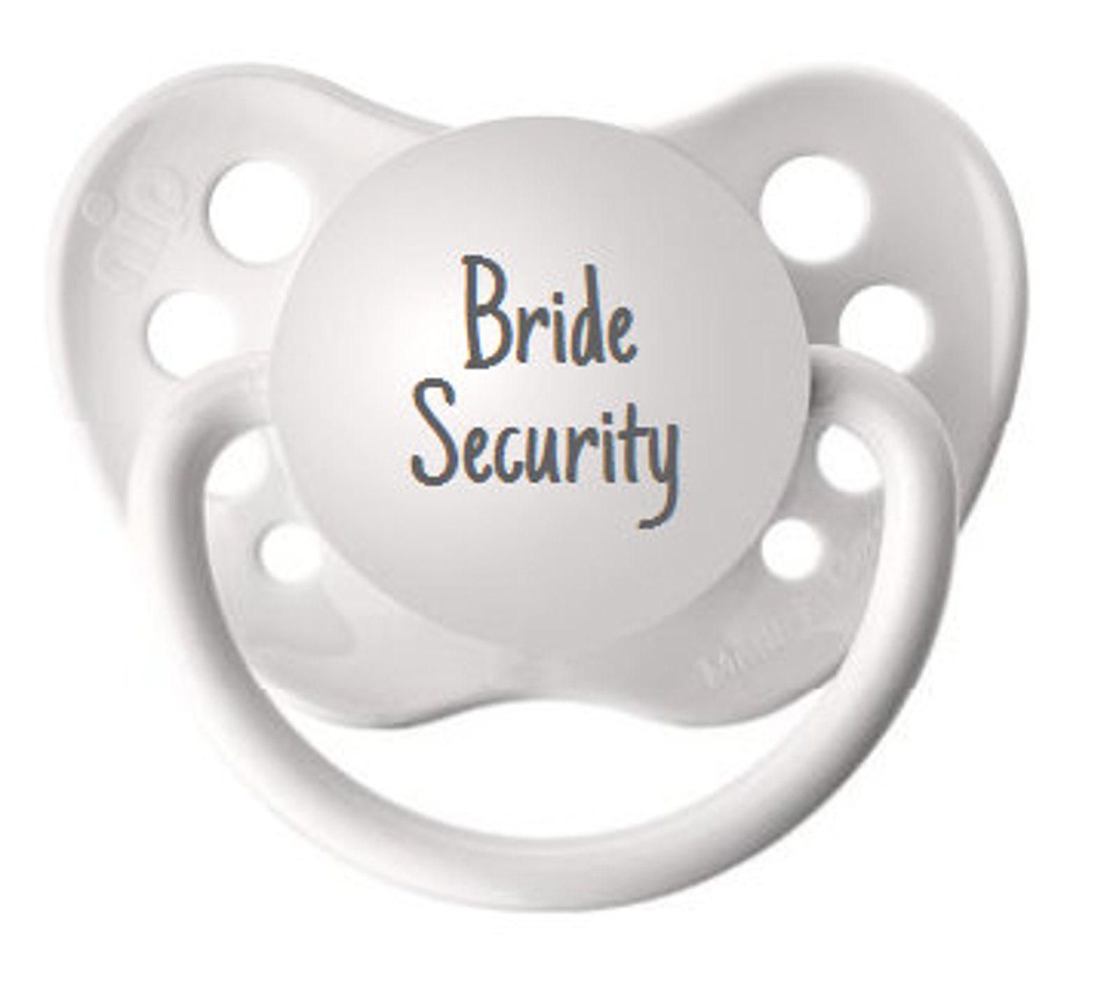 Bride Security Pacifier - Baby Ring Bearer Gift - Wedding Binkie - Ring ...