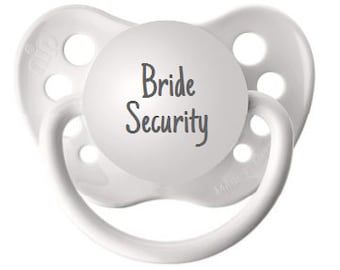 Bride Security Pacifier - Baby Ring Bearer Gift - Wedding Binkie - Ring Security Gift - Boy Custom Pacifier - Ring Bearer Pacifier - Soother