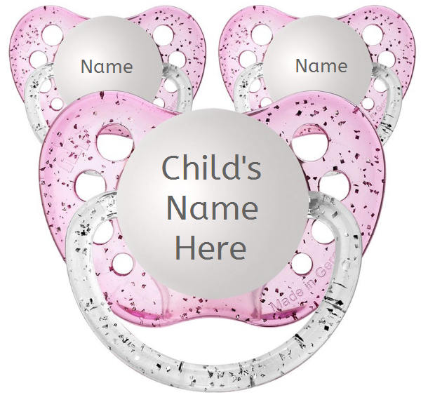 Silicone Binkies for Baby Girl Dummies Baby Girl Name Etsy