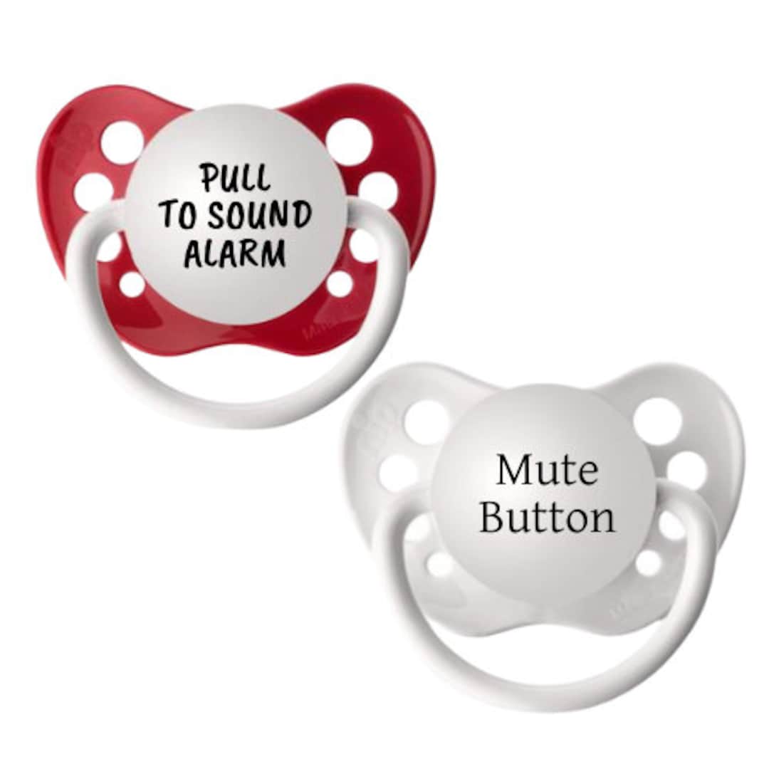 Funny Baby Pacifier Gift Set Pacifiers With Saying Mute Button Binky