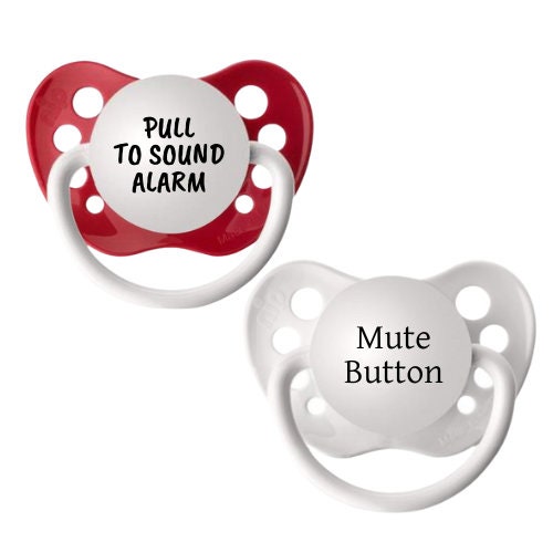 Funny Baby Pacifier Gift Set Pacifiers With Saying Mute - Etsy