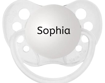 Tétine Sophia - Binky personnalisé fille - Tétine en silicone pour bébé fille - Tétine enfant - Tétine personnalisée avec le nom de bébé
