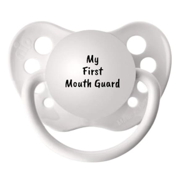 Funny Hockey - Baby Hockey Pacifier - Sports Theme Baby - My First Mouth Guard Pacifier - Funny Baby Pacifier - Hockey Baby Gift- Hockey Dad