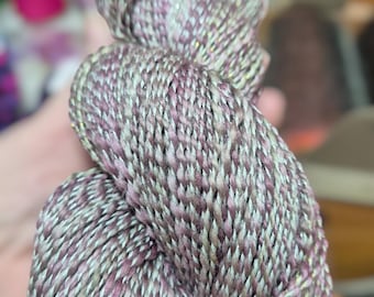 OPTIM - Handspun Light Fingering weight with sparkle - Wind / Water resistant fibre for Knitting | Weaving