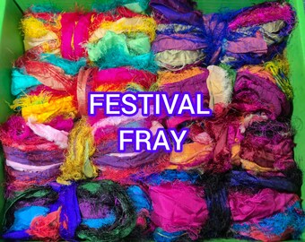 NEW 20g Sari Silk Ribbon - Weaving | Spinning | Embellishments | Decorations | Gift Wrapping