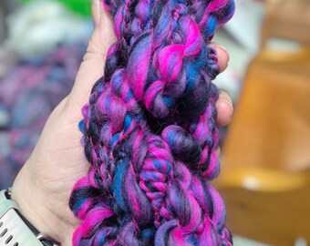Handspun Double ply Slub / Beehive / Thick n Thin Art Yarn for Weaving | Felting | Macrame's | Tapestry