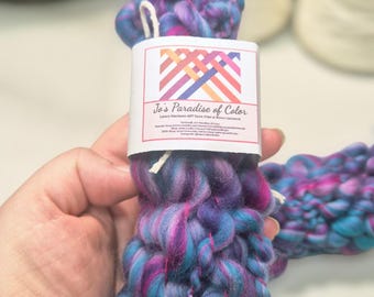 Handspun Double ply slub / Thick and Thin - Art yarn - Celestial (20g)