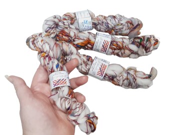 Handspun Art Yarn: Coreless Corespun / Auto wrapped (12-15g)