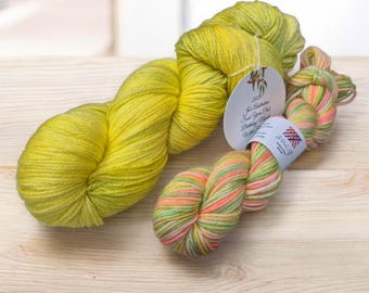 Hand Painted Australian Sock Yarn Set, Superwash Merino Nylon 4ply