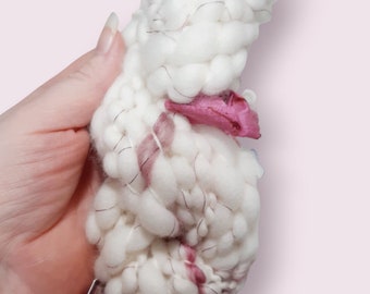 Luxury Handspun Art Yarn Single Ply | Chiffon Bows (36g)