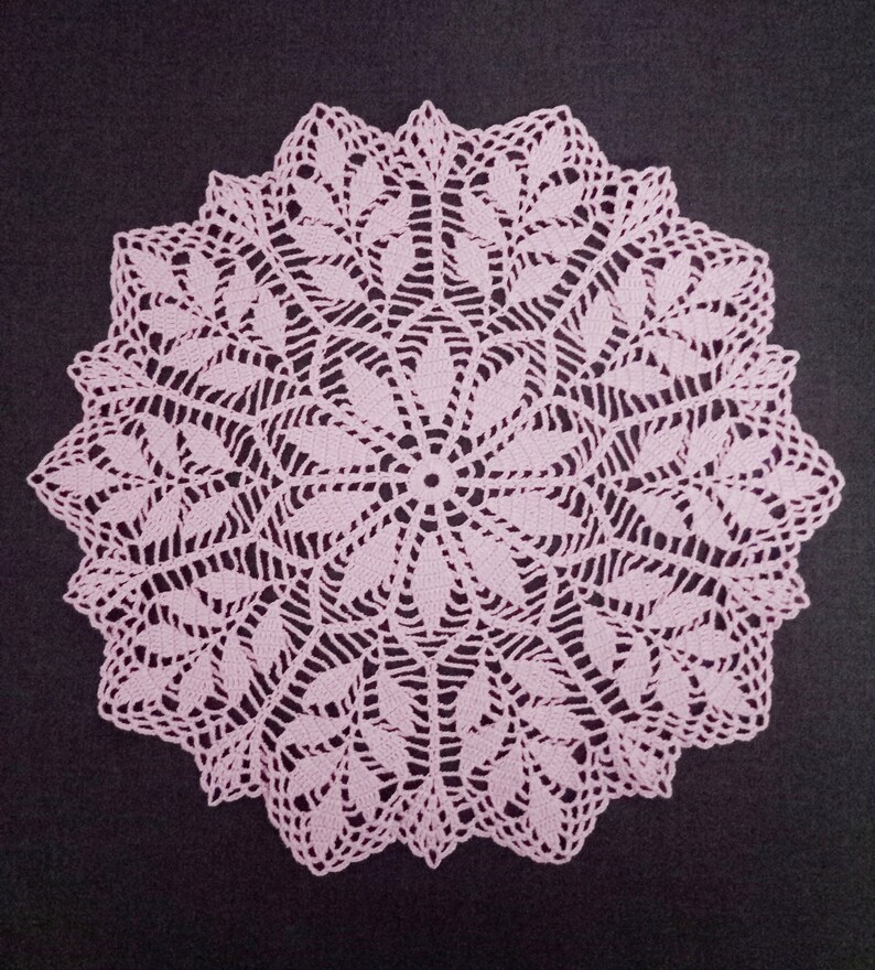 Purple Crochet Doily Round Doily Lace Doily Cotton Doily Etsy