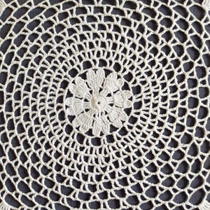 Thіs large crochet doily is made of cotton threads. Has a flat surface.  Suitable as a stand for vases, lamps, for dining, coffee and cosmetic tables. The doily perfectly complements the interior and creates comfort and style in your home.