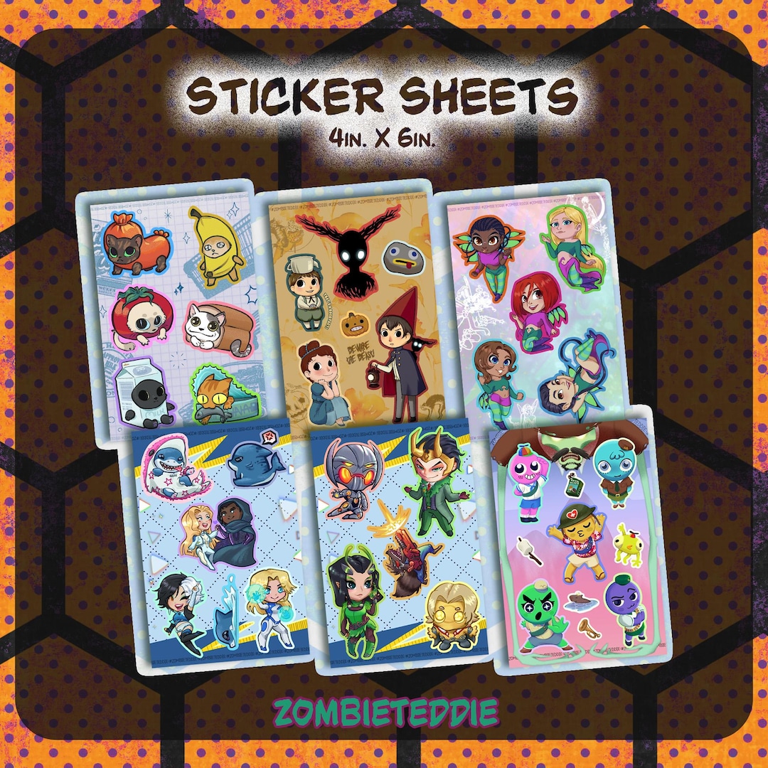 Fandom Sheet Fandom & Original Sticker Sheets - Etsy